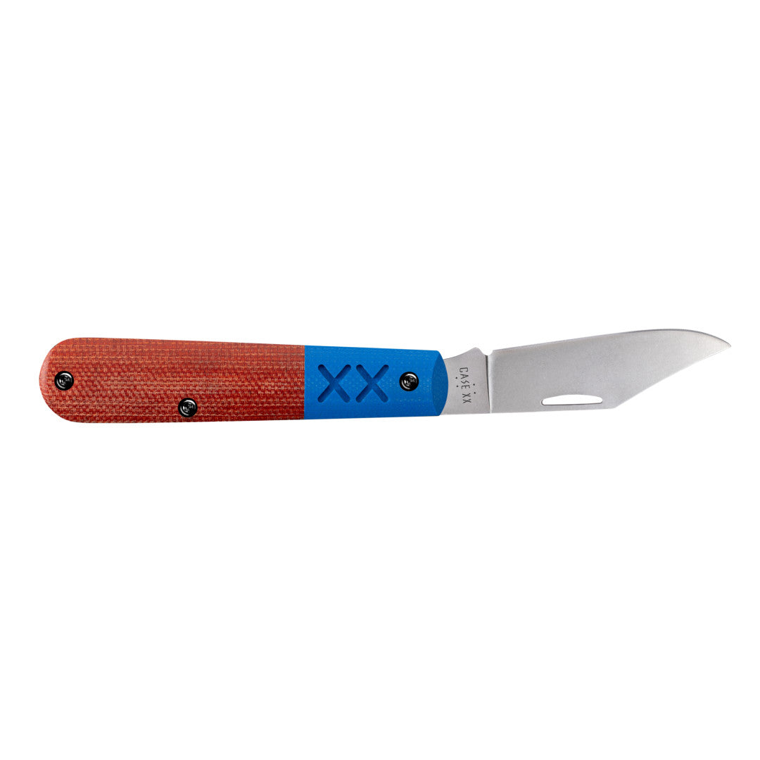 Crossroads Orange Canvas Laminate w/ Blue G-10 XR Barlow Open