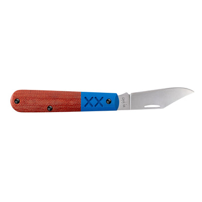Crossroads Orange Canvas Laminate w/ Blue G-10 XR Barlow Open