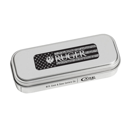 Ruger | Marlin - Smooth Olive Green Bone Mini Trapper in Embellished Tin with Lid Closed