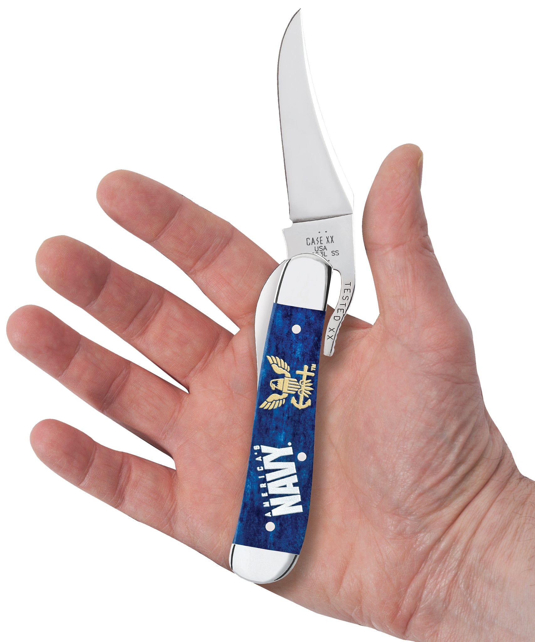 Case® | US Navy® Smooth Navy Blue Bone RussLock® – caseknives.com