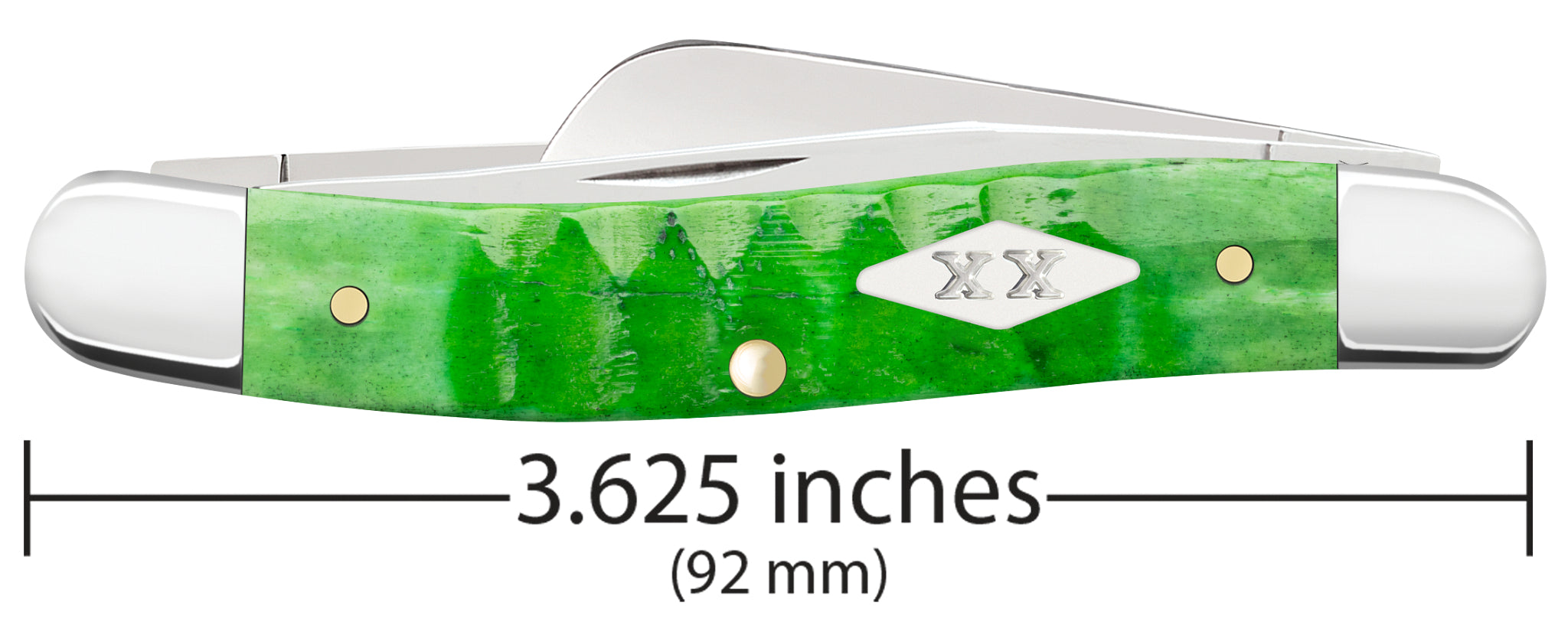 Case® | Gator Jigged Bright Green Bone Medium Stockman