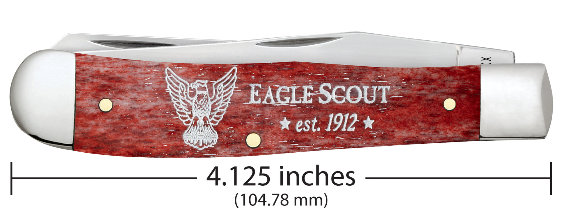 Scouting America Embellished Smooth Old Red Bone Trapper Gift Set Dimensions