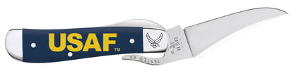 United States Air Force™ Embellished Smooth Navy Blue Synthetic RussLock®  Open