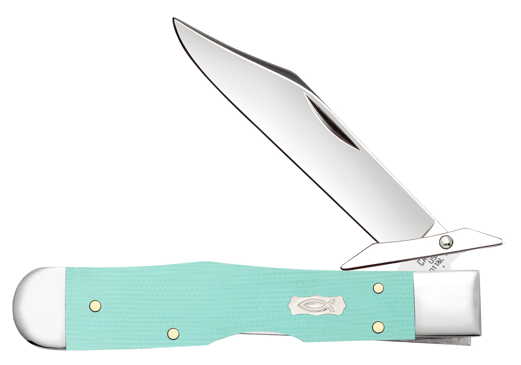 Case® | Smooth Seafoam Green G-10 Cheetah® Cub – caseknives.com