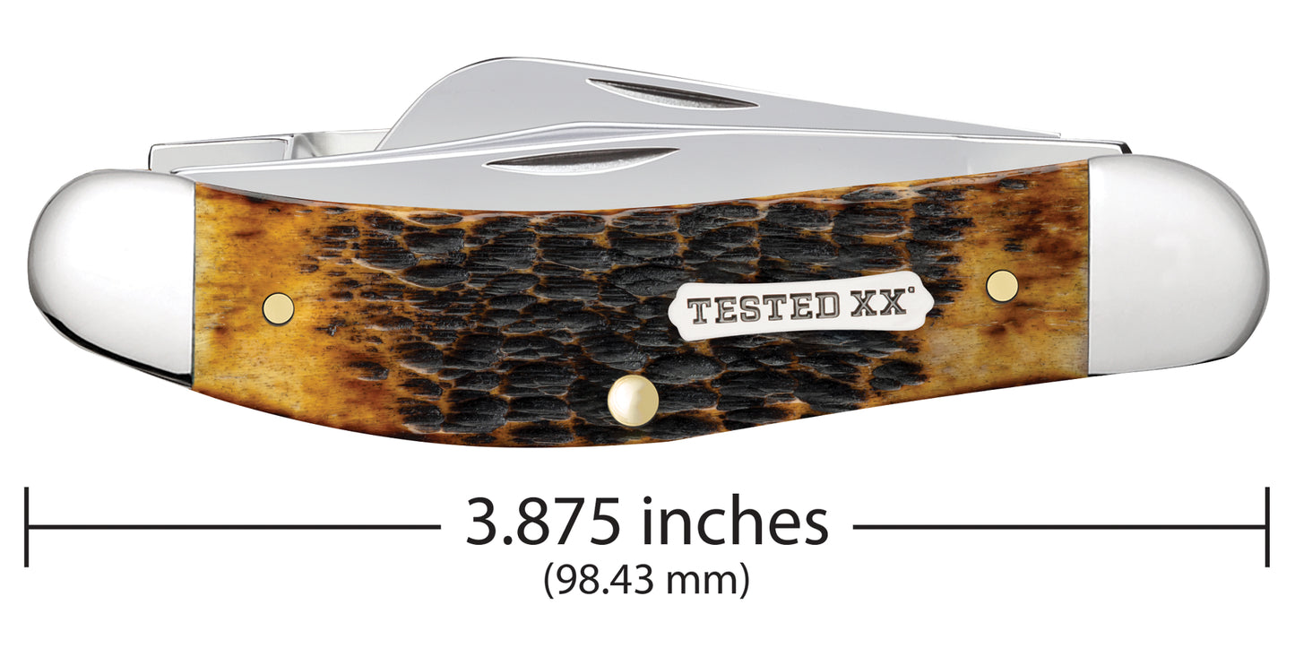 Rogers Jigged Burnt Amber Bone CS Sowbelly Dimensions