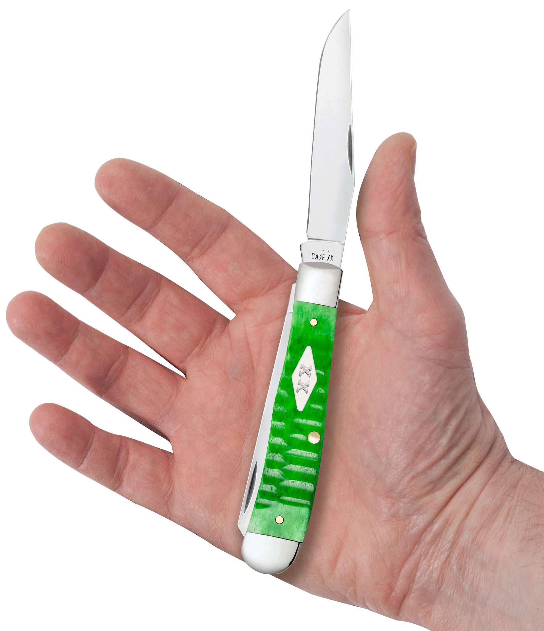 Case® | Gator Jigged Bright Green Bone Trapper – caseknives.com