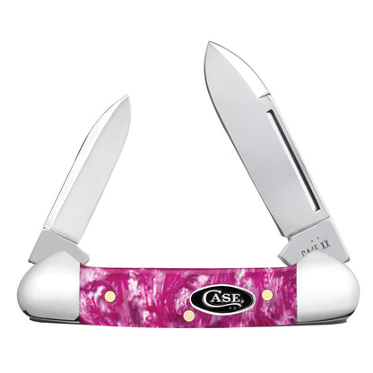 Smooth Pink Crackle Kirinite® Baby Butterbean Front View