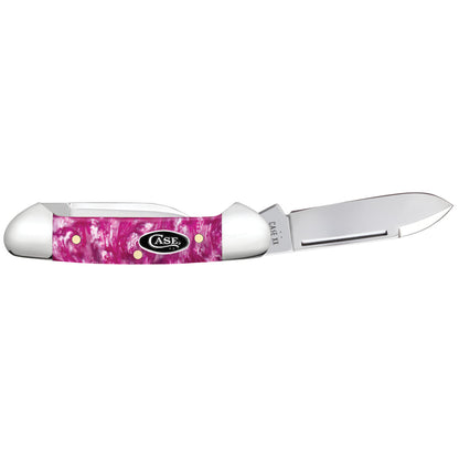 Smooth Pink Crackle Kirinite® Baby Butterbean Open