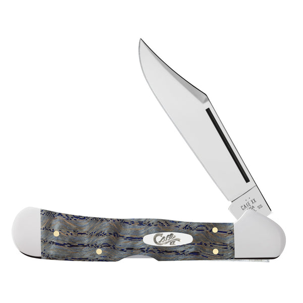 Case® | Smooth Blue Curly Oak CopperLock® – caseknives.com