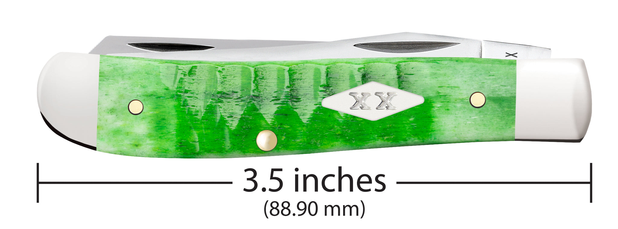 Case® | Gator Jigged Bright Green Bone Mini Trapper – caseknives.com
