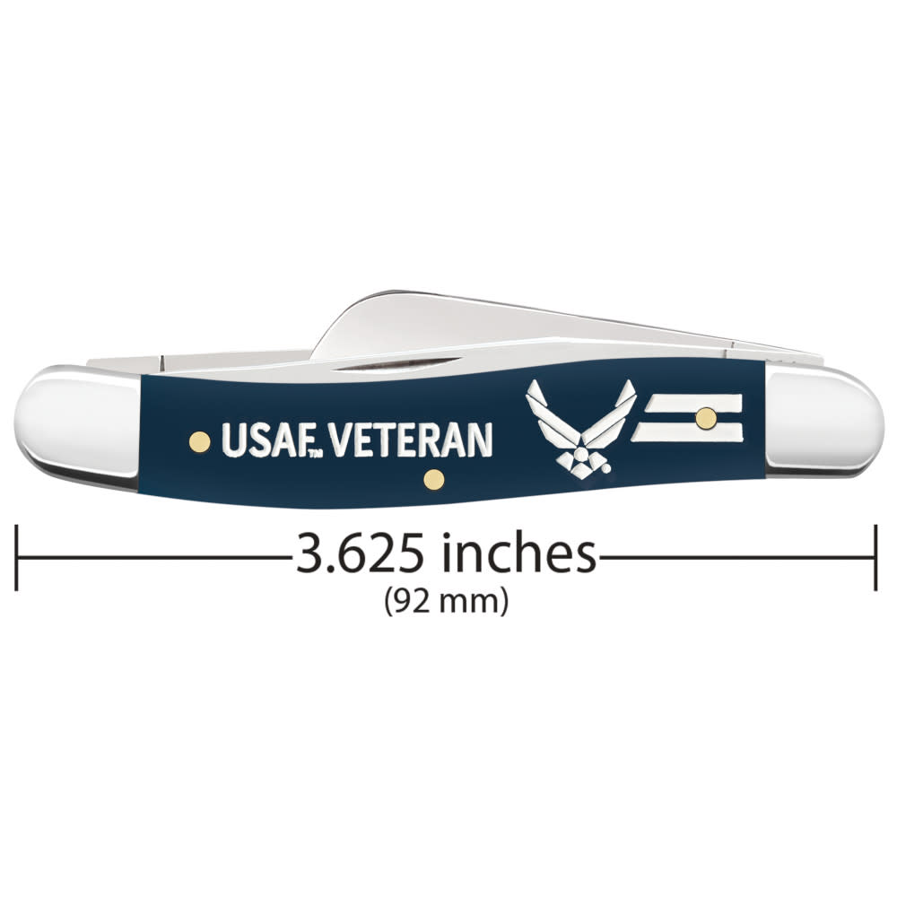United States Air Force™ Embellished Smooth Navy Blue Synthetic Medium Stockman Dimensions
