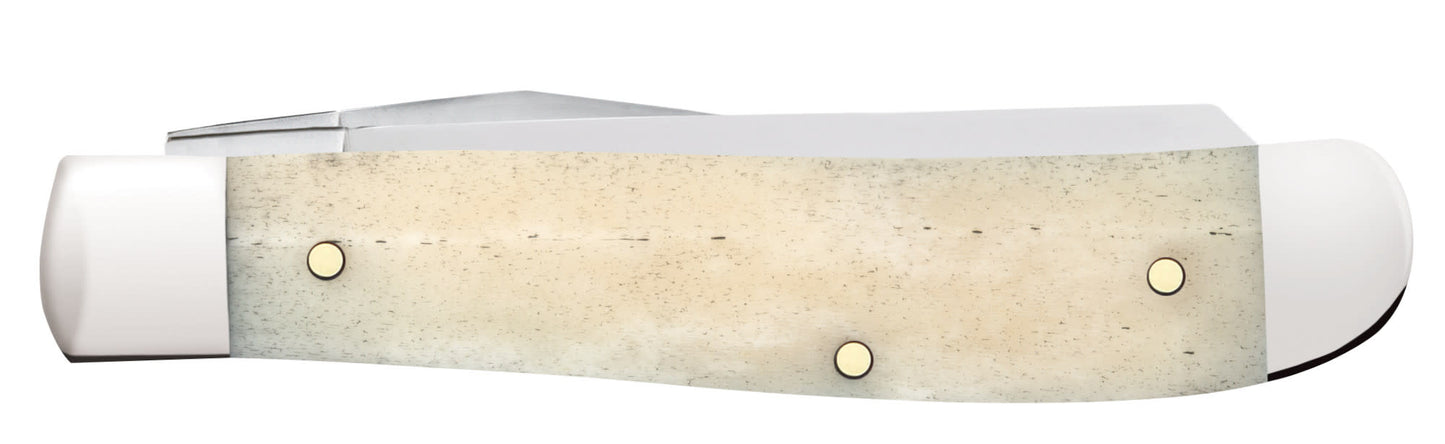 John Wayne Embellished Smooth Natural Bone Mini Trapper closed.