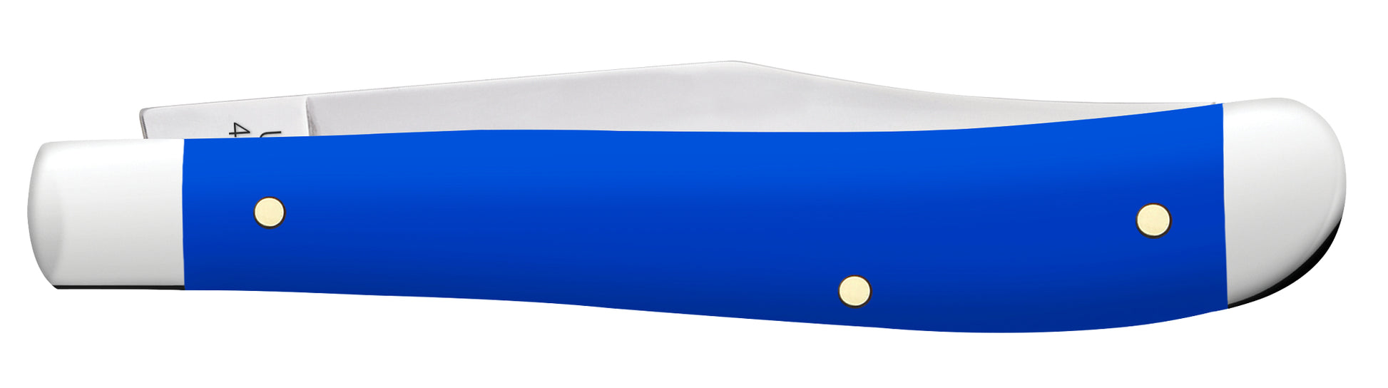 Royal Blue Synthetic Smooth Slimline Trapper Closed