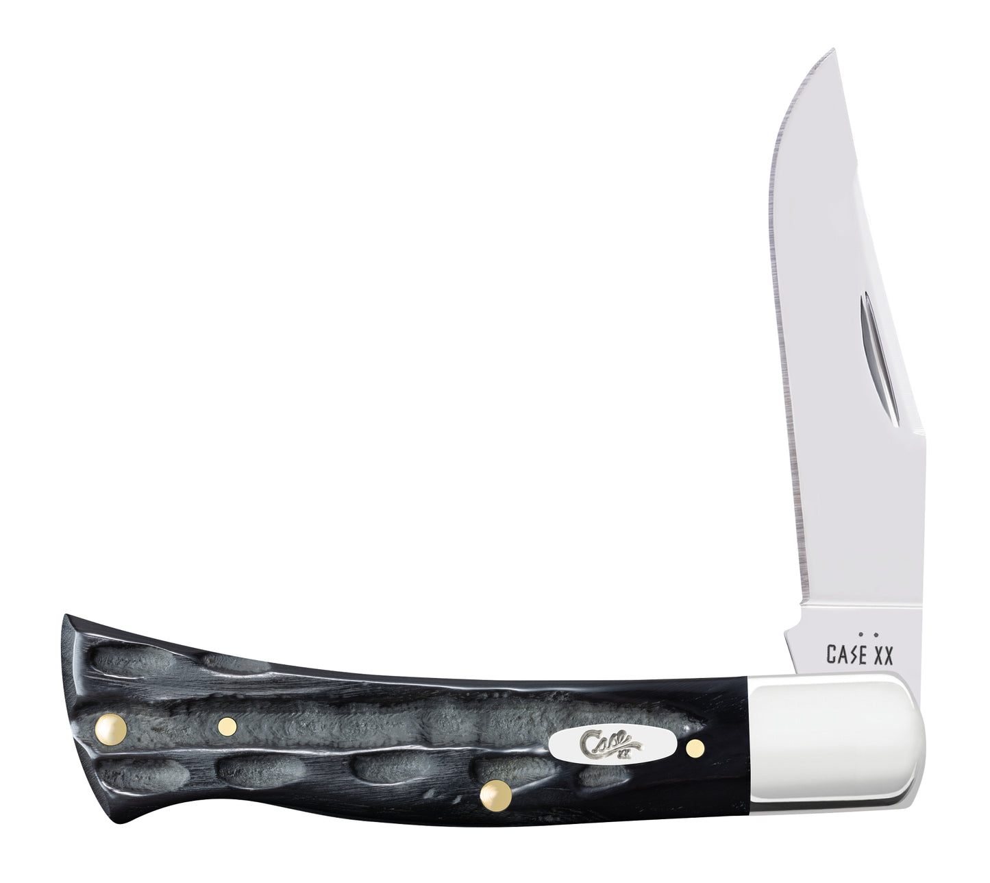 Jigged Buffalo Horn - Case Axe Handle (BRBH1135 SS) Front View
