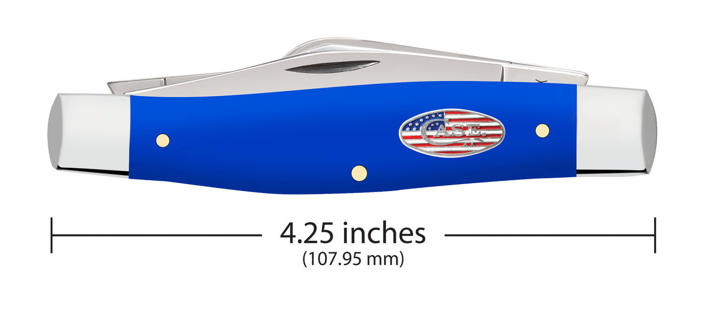 Royal Blue Synthetic Smooth Large Stockman Dimensions