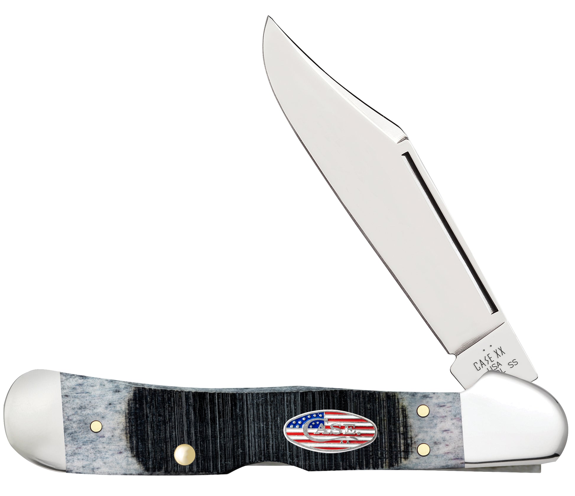 Sawcut Jigged Gray Bone CopperLock® Front View