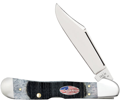 Sawcut Jigged Gray Bone CopperLock® Front View