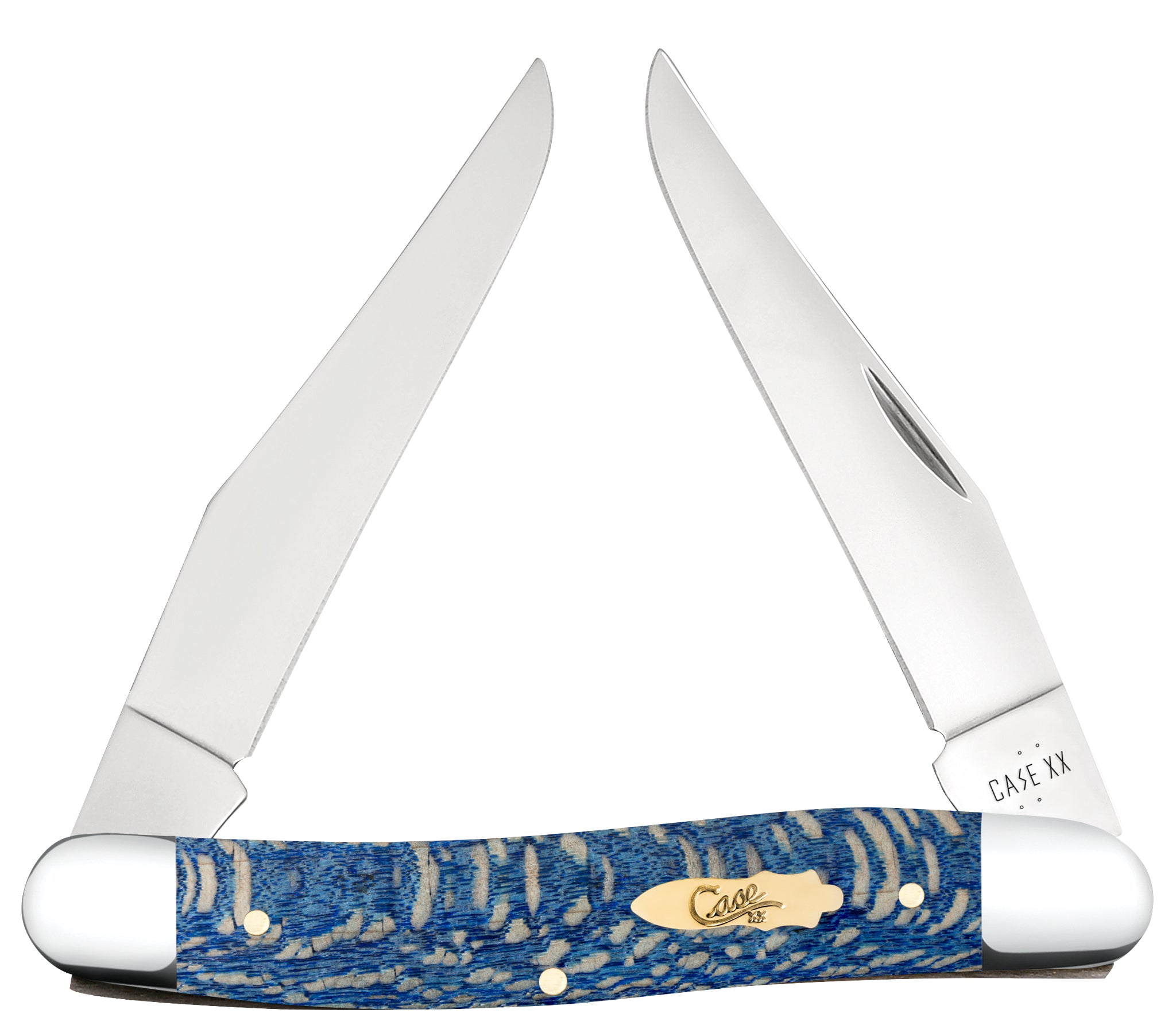 モンブラン　ノート　スモーキー　ブルー Case® | Smooth Blue Sycamore Wood Muskrat – caseknives.com