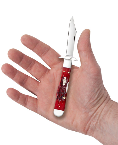 Peach Seed Jigged Dark Red Bone CS Cheetah® Cub in Hand