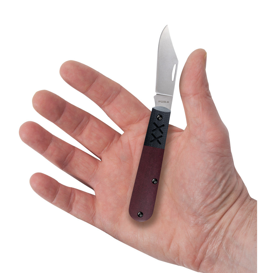 Crossroads™ Redstone Richlite® w/Black G-10 XR Barlow in Hand