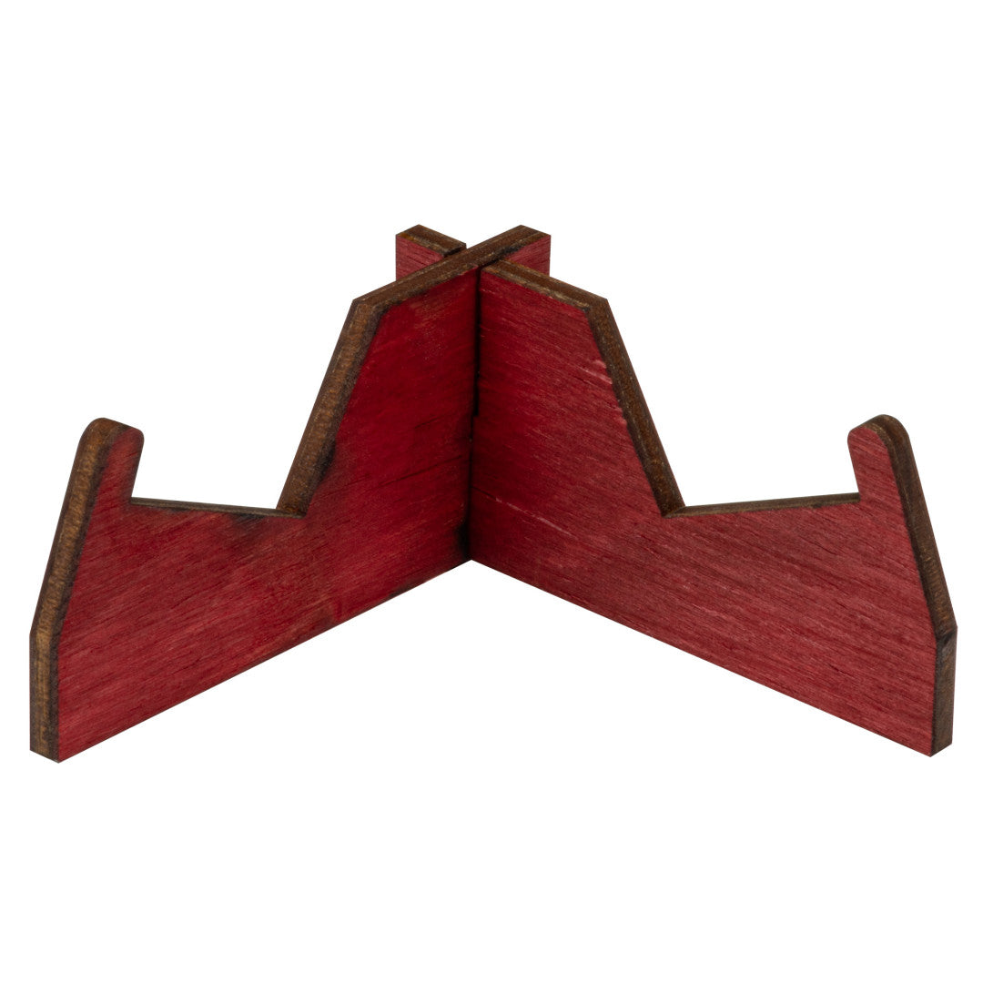 Back shot of Red Wooden Knife Stand