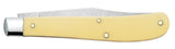 Yellow Synthetic CS Slimline Trapper Knife Closed
