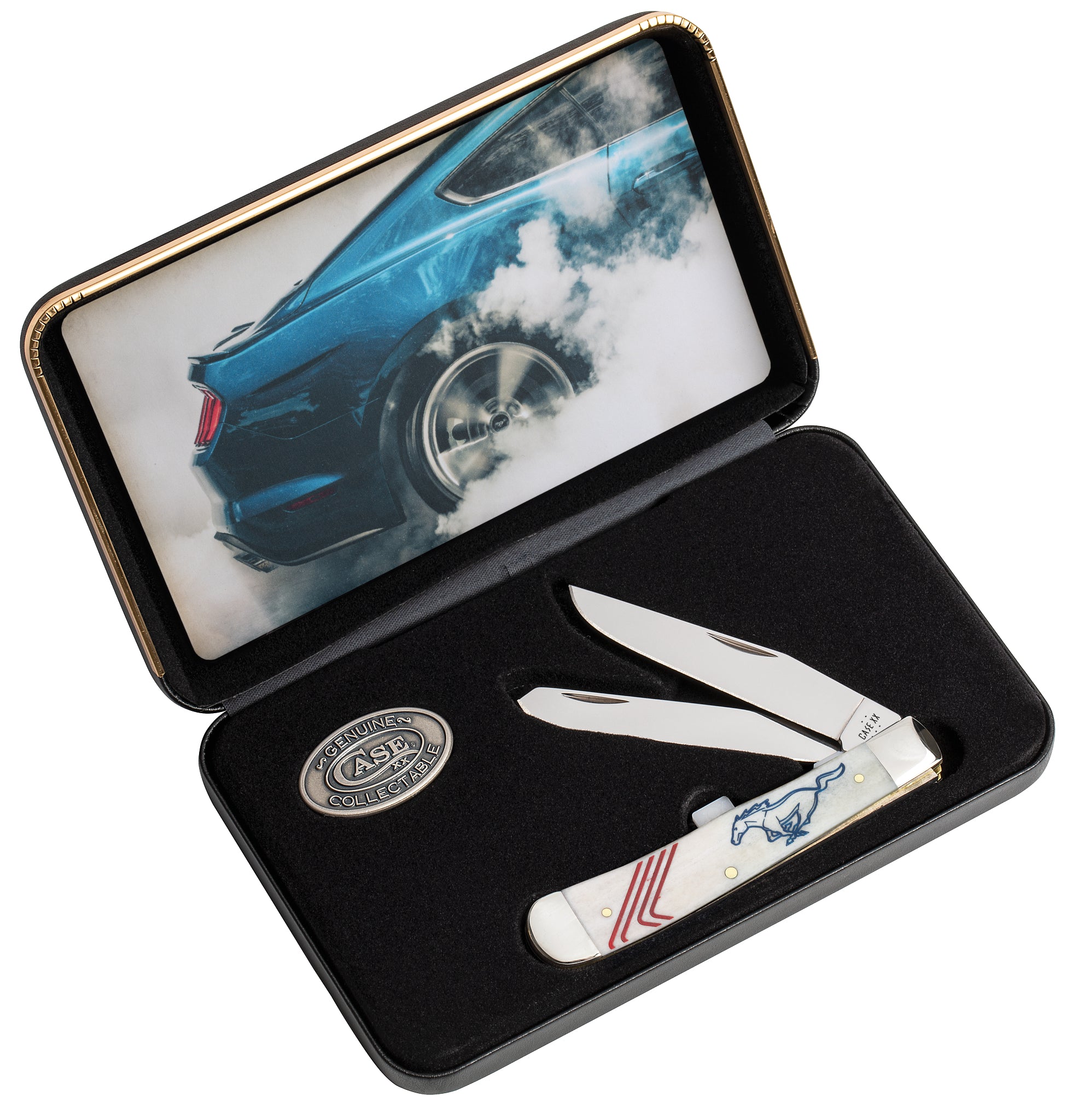 Case® | Ford Mustang Trapper Gift Set Embellished Smooth Natural