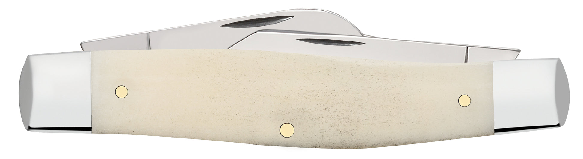 Smooth Natural Bone Large Stockman Closed