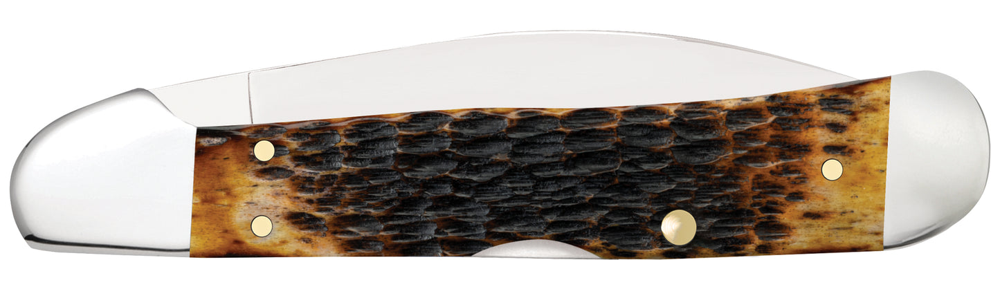 Rogers Jigged Burnt Amber Bone CS CopperLock® Closed