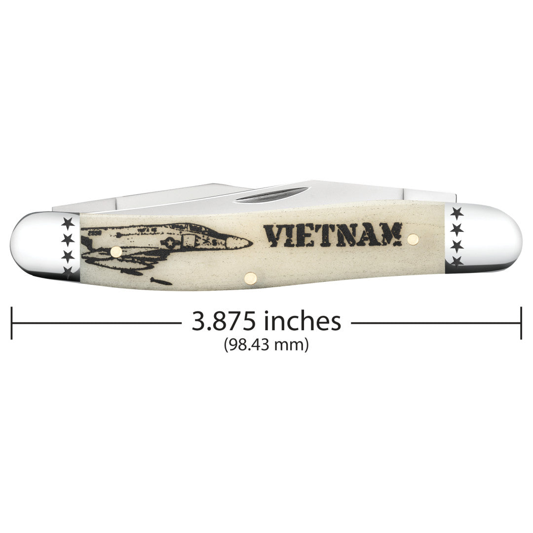 War Series - Vietnam War - Smooth Natural Bone Muskrat Dimensions
