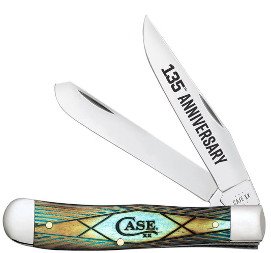 ConneXX Series -Smooth Natural Bone w/ Teal Color Wash & Black Definition Trapper front view.