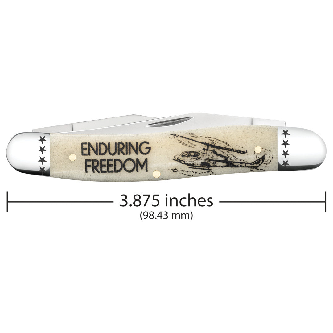 War Series - Enduring Freedom - Smooth Natural Bone Muskrat Dimensions