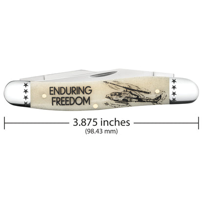 War Series - Enduring Freedom - Smooth Natural Bone Muskrat Dimensions