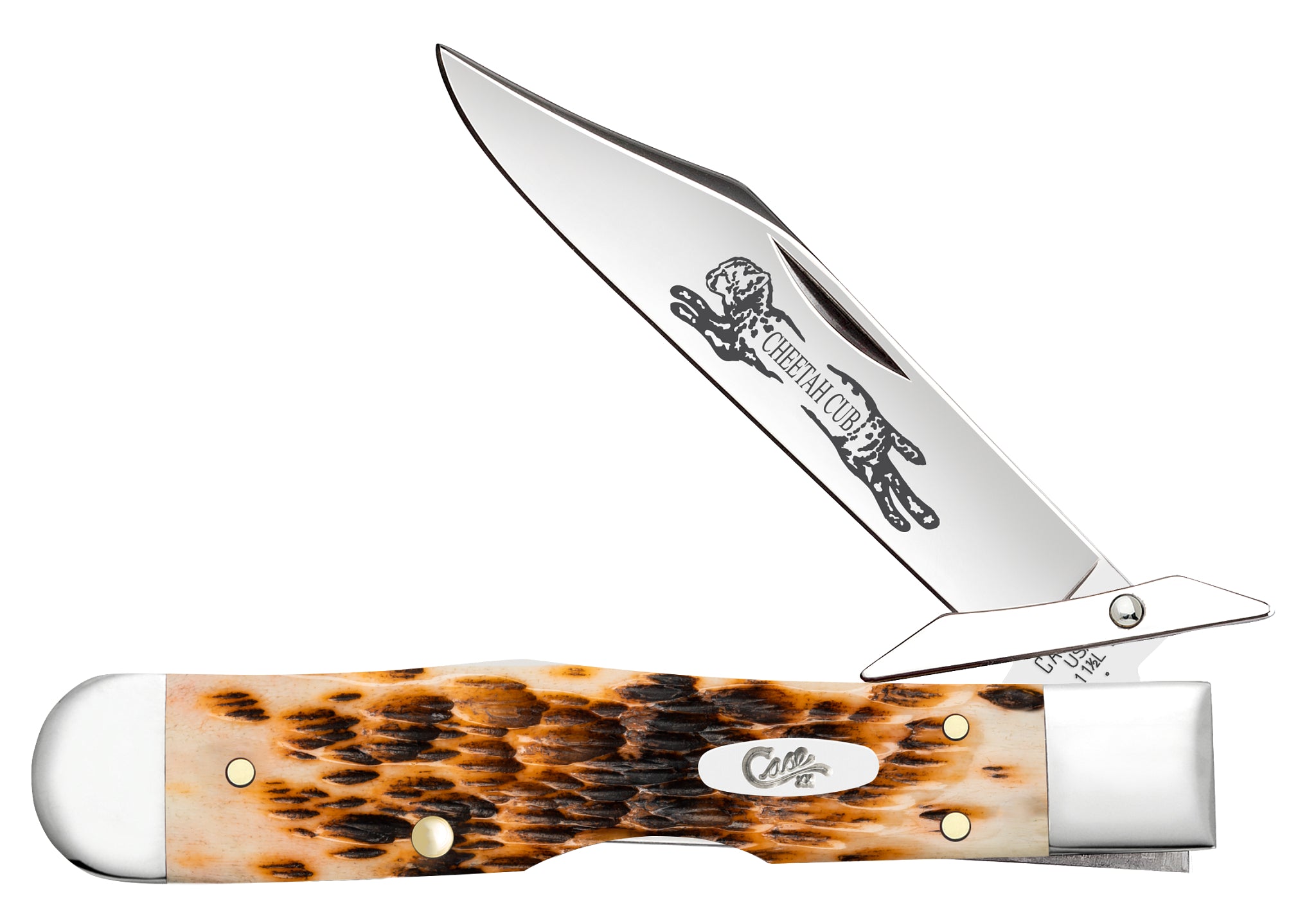 Mein Kampf 我が闘争1942年Wedding版ハードカバー Case® | Peach Seed Jigged Amber Bone Cheetah® Cub – caseknives.com