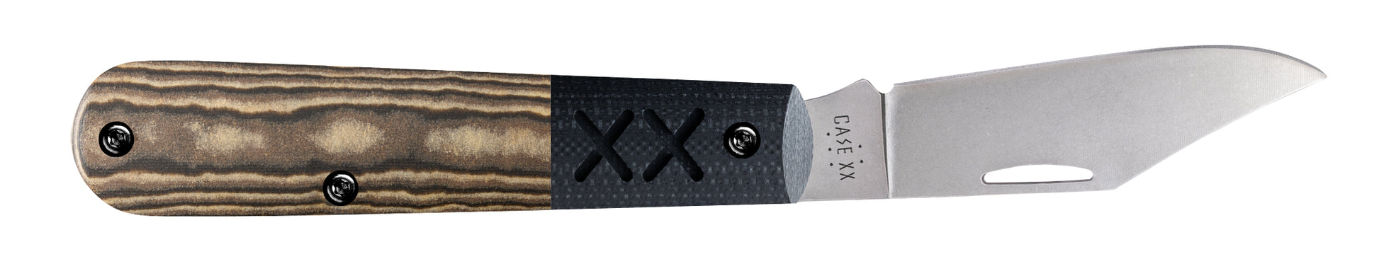 Crossroads Smooth Black & Tan Richlite® w/Black G-10 XR Barlow Open