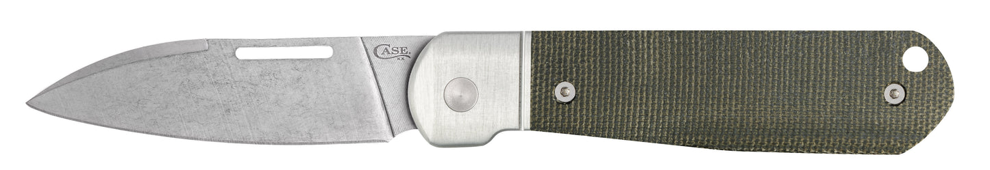 Smooth OD Green Canvas Micarta® Highbanks® Open Front View