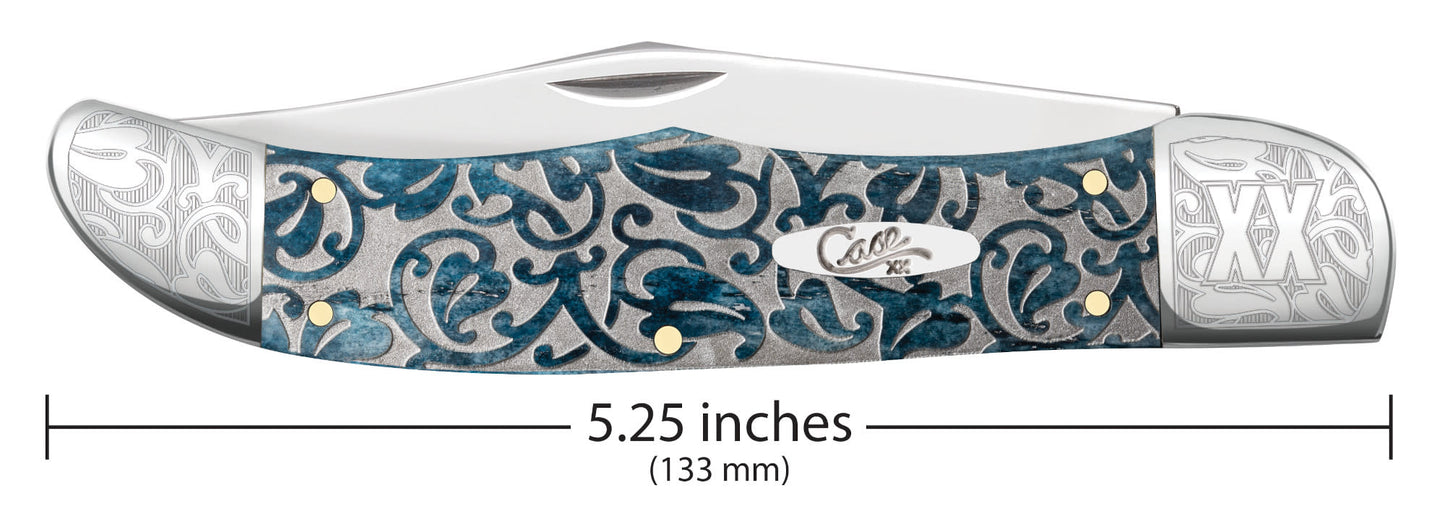 Embellished Smooth Mediterranean Blue Bone Ivy Folding Hunter dimensions.