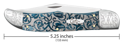 Embellished Smooth Mediterranean Blue Bone Ivy Folding Hunter dimensions.