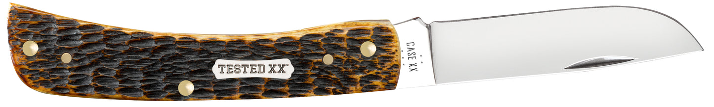 Rogers Jigged Burnt Amber Bone CS Sod Buster® Jr Open