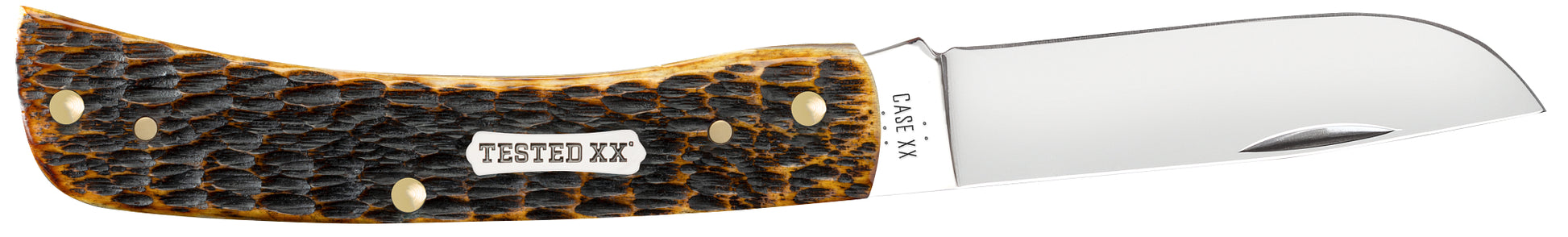 Rogers Jigged Burnt Amber Bone CS Sod Buster® Jr Open