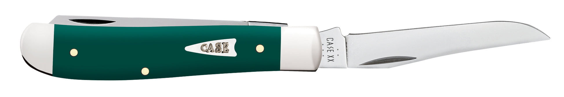 Smooth Spruce Green Synthetic Mini Trapper Open