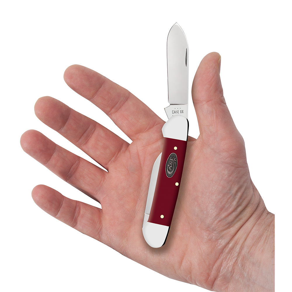 Smooth Mulberry Synthetic Canoe  Knife in Hand