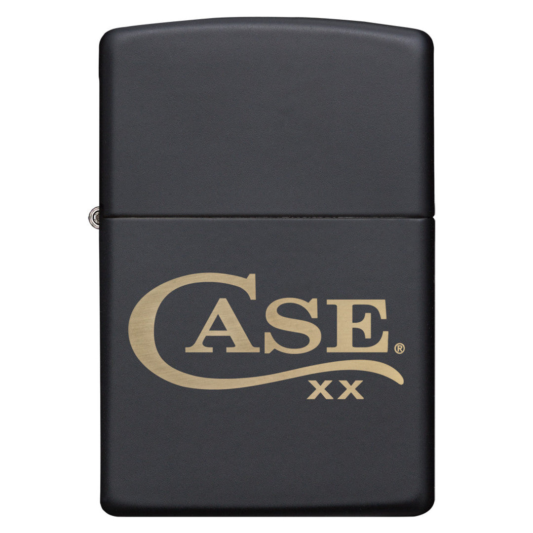 Front shot of Zippo® Case Logo Black Matte Lighter