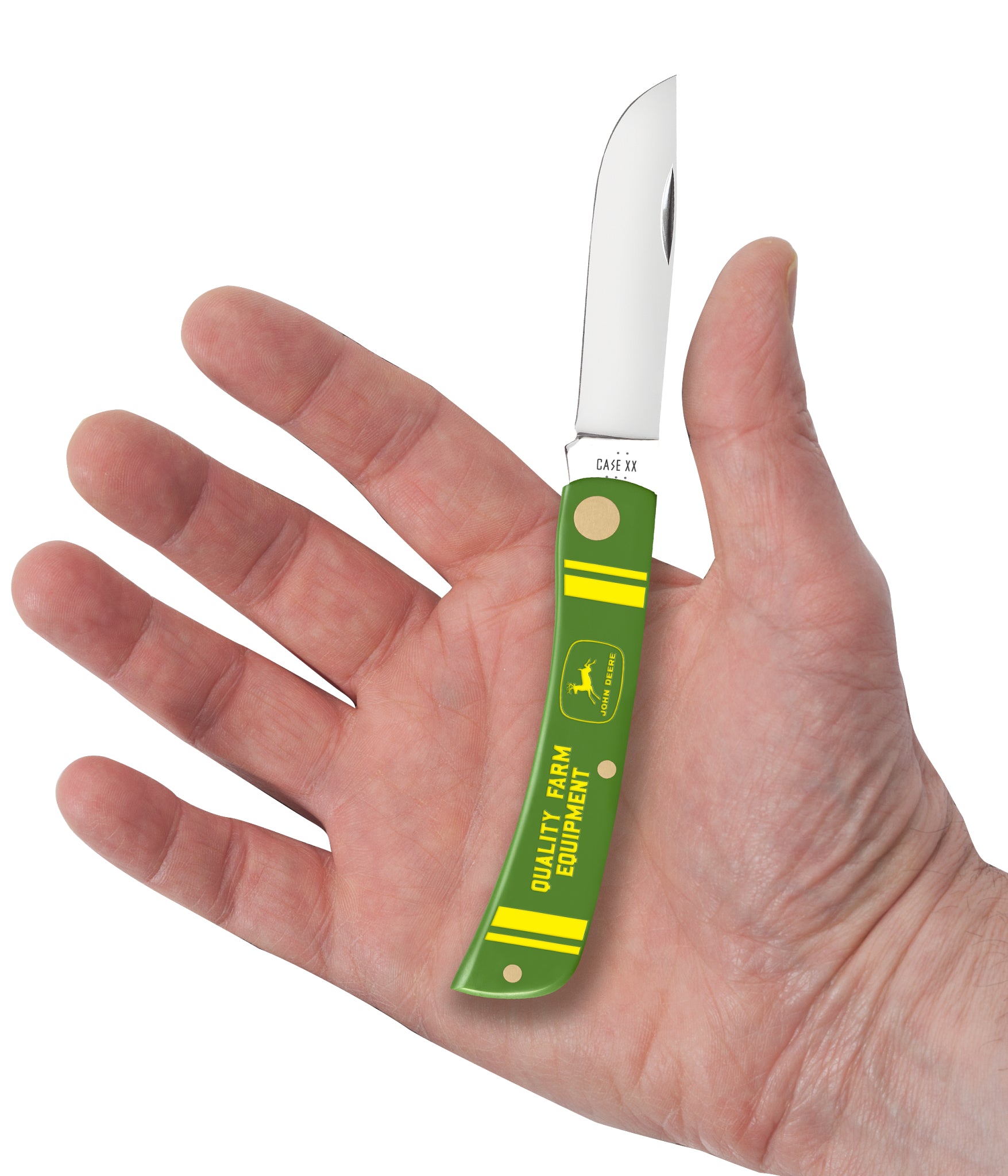 John Deere Embellished  Smooth Green Synthetic Sod Buster® Jr in Hand