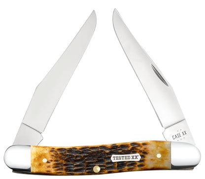 Rogers Jigged Burnt Amber Bone CS Muskrat Front View