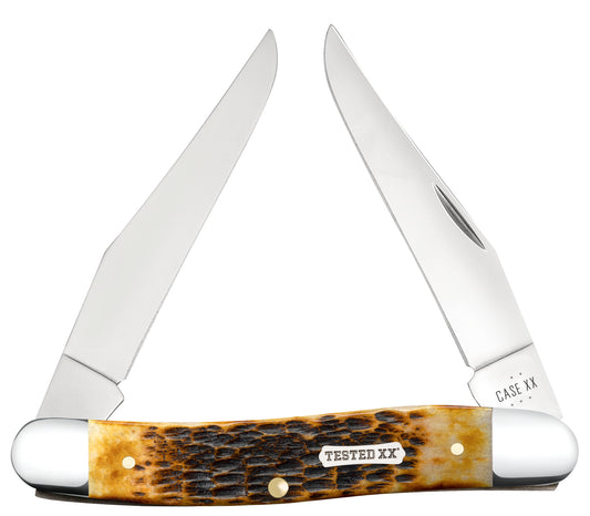 Rogers Jigged Burnt Amber Bone CS Muskrat Front View