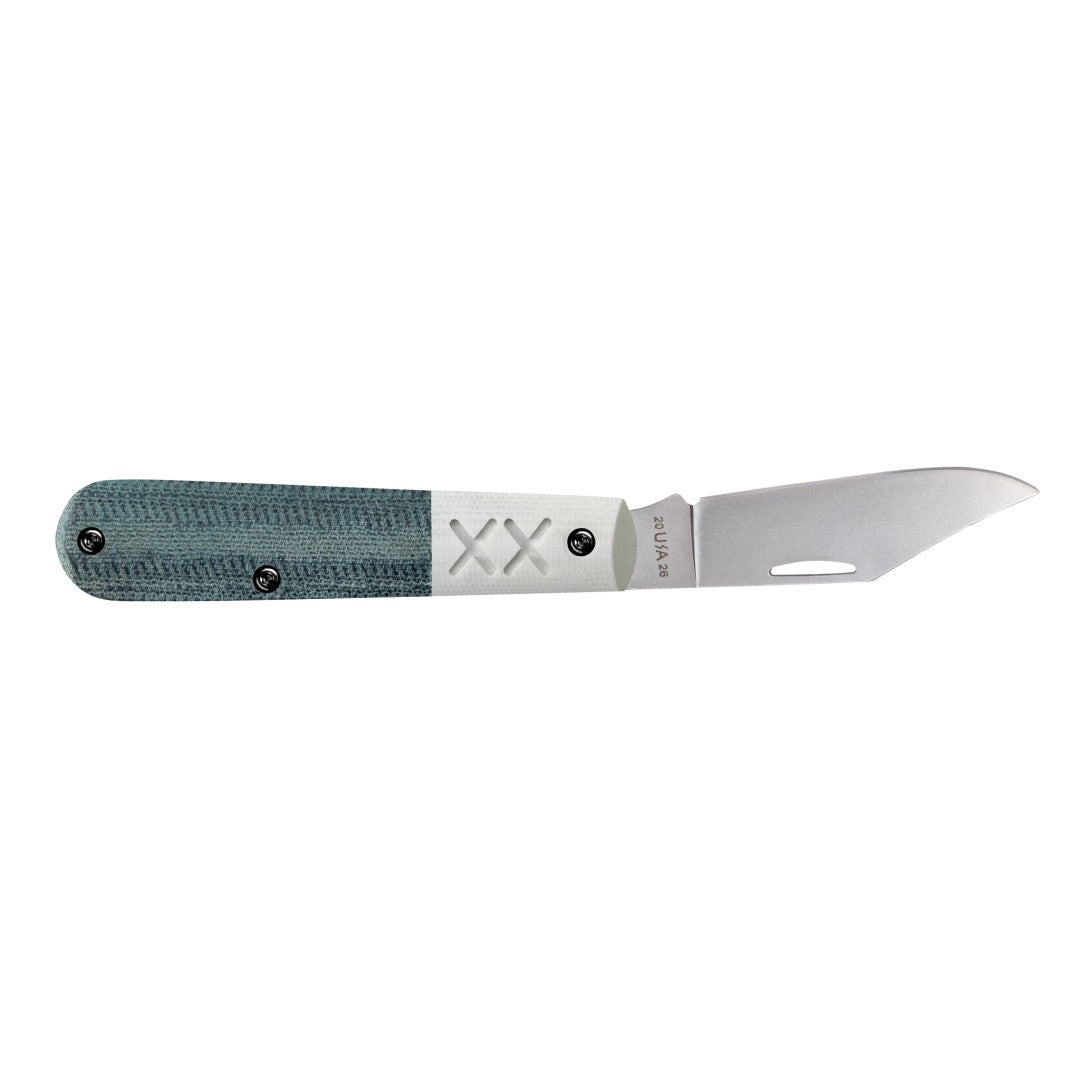 Crossroads™ Blue Denim Canvas Laminate w/ White G-10 XR Barlow Open