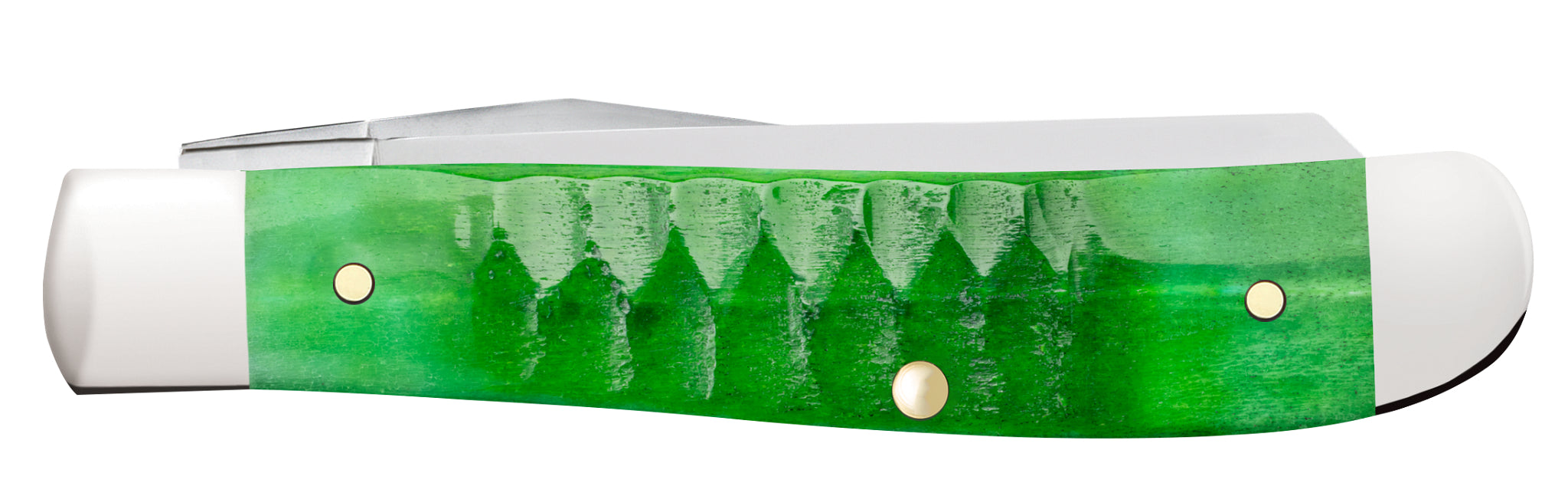 Case® | Gator Jigged Bright Green Bone Mini Trapper – caseknives.com