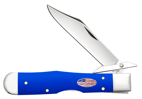  clubhaus anticountryclub ネイビー Case® | Royal Blue Synthetic Smooth Cheetah® Cub – caseknives.com