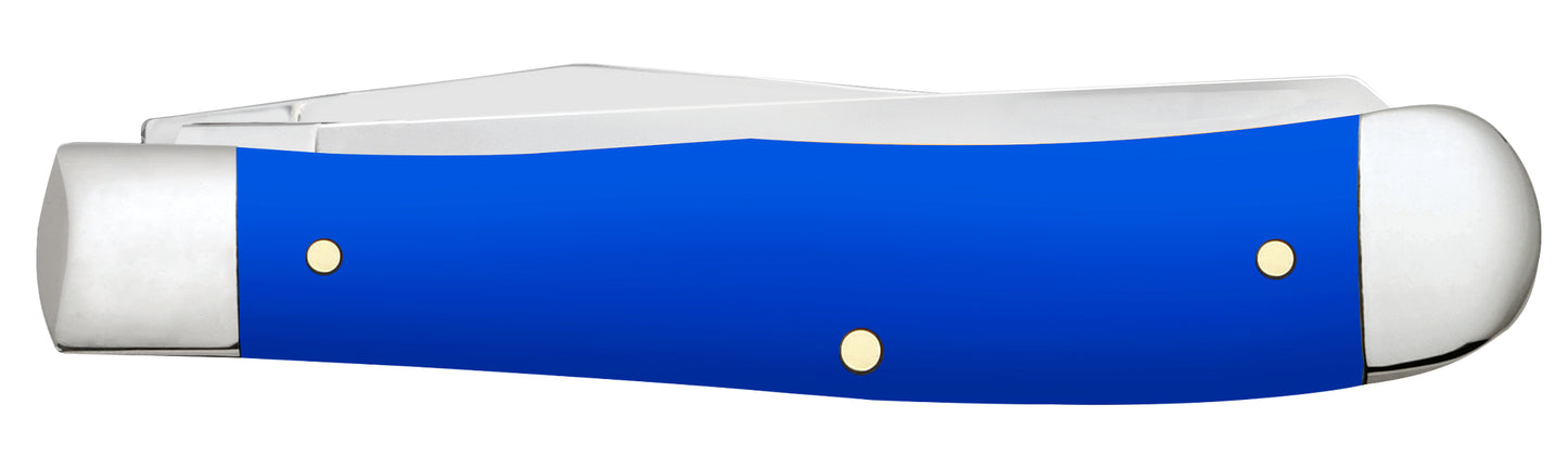 Royal Blue Synthetic Smooth Trapper Closed